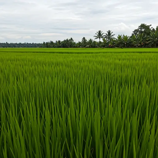 Indonesian Green Rice Fields